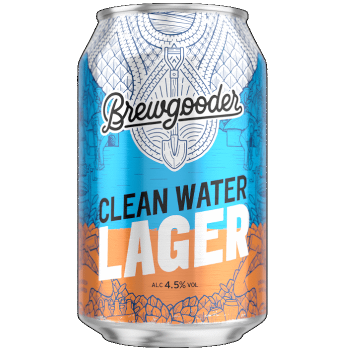 Brewgooder Clean Water Lager Cans 24x330ml The Beer Town Beer Shop Buy Beer Online